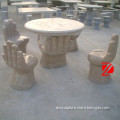 hand shape granite table and chair set